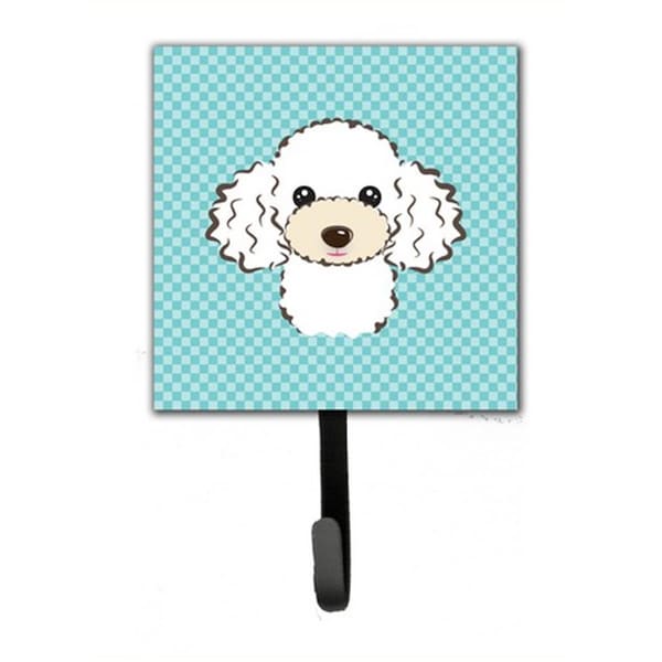 Micasa Checkerboard Blue White Poodle Leash & Key Holder MI250322 - main